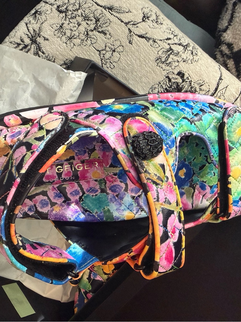 Kurt Geiger London Rainbow Pattern Shoes matching purse on another posting